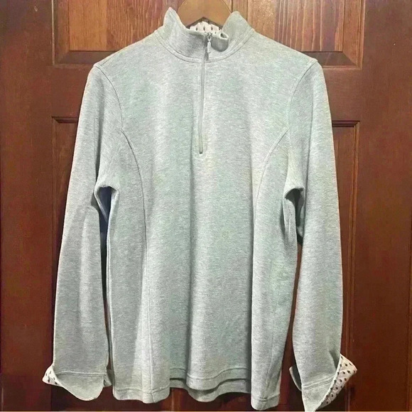 Orvis 1/4 Zip Heather Gray Sweater Size XL - Picture 2 of 7